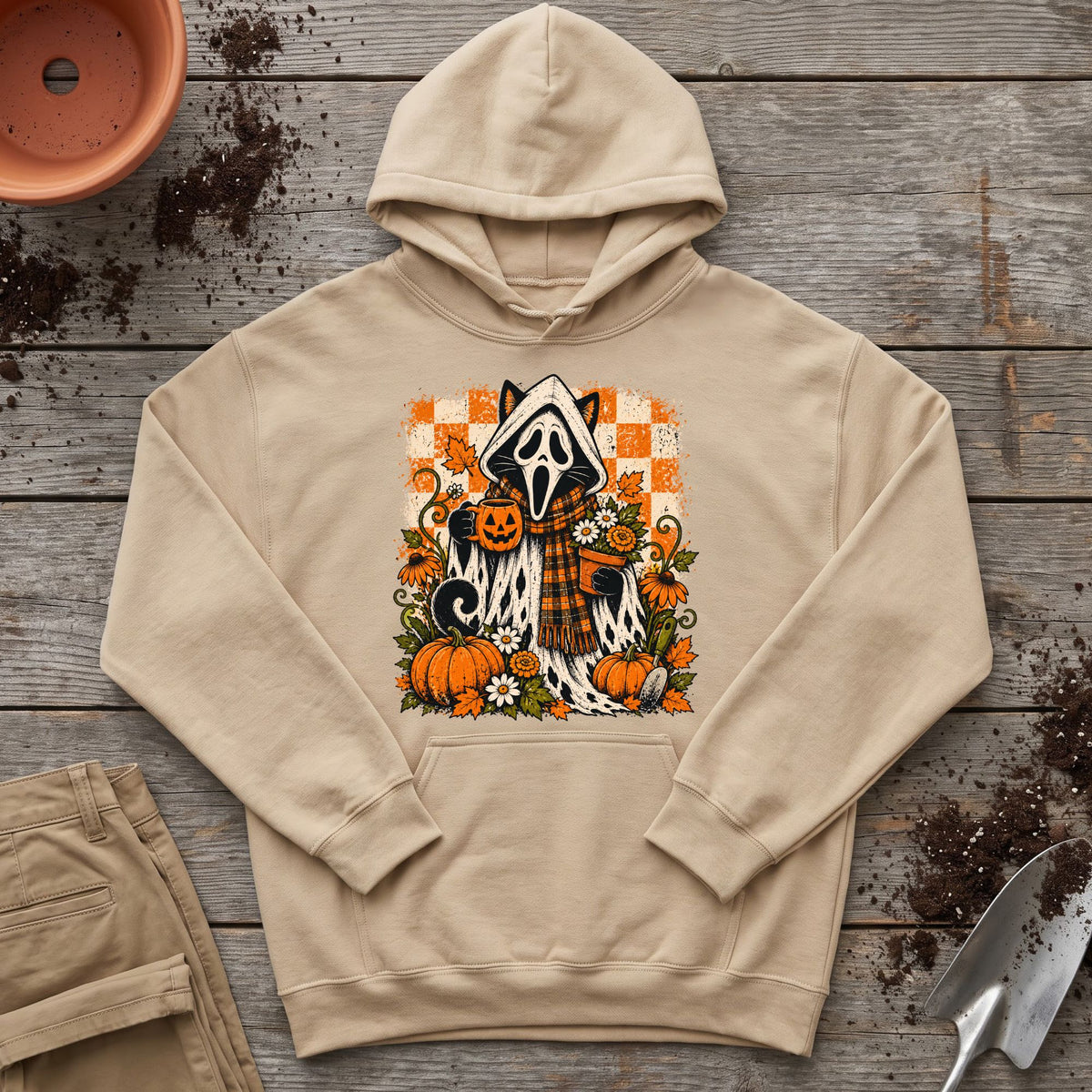 Spooky Garden Cat Hoodie