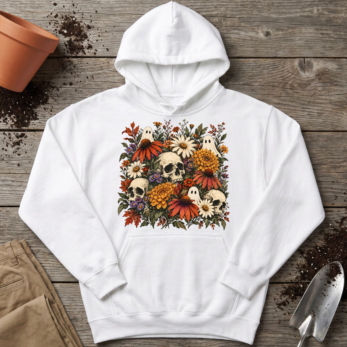 Ghostly Garden Blooms Hoodie