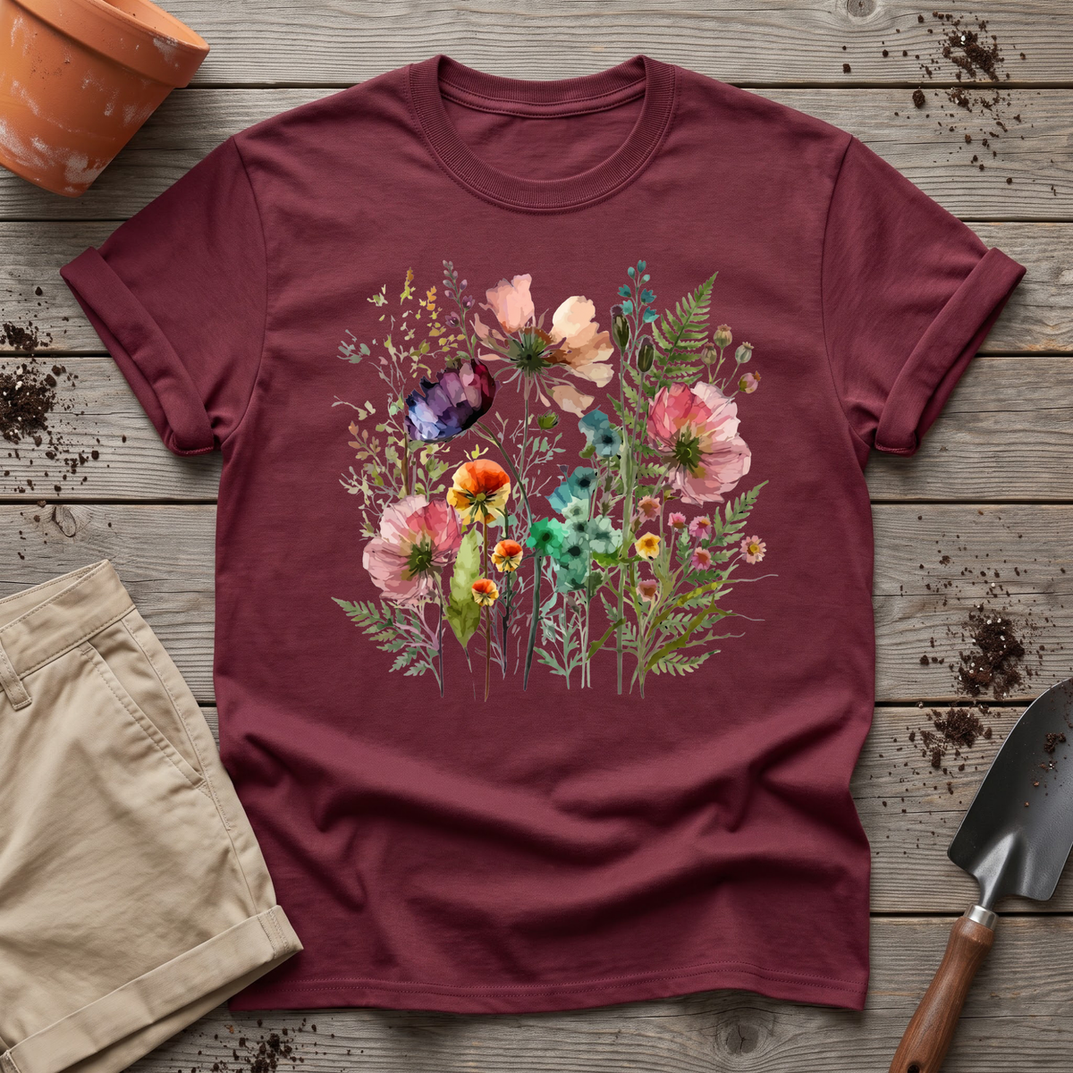 Watercolor Wildflowers T-Shirt