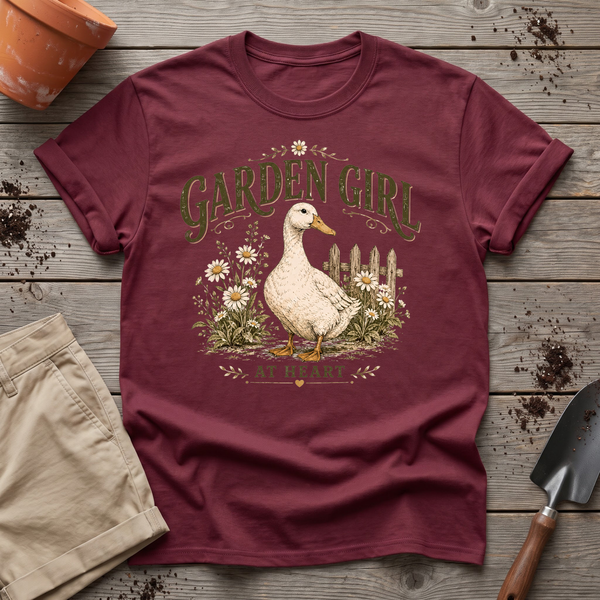 Garden Girl Duck T-Shirt