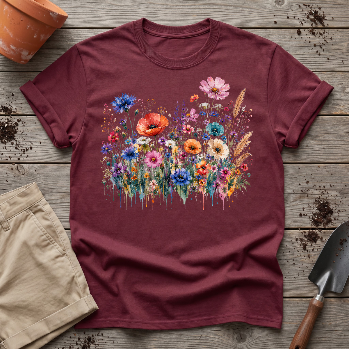 Watercolor Wildflowers T-Shirt