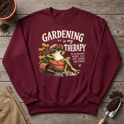 Gardening Therapy Frog Sweatshirt