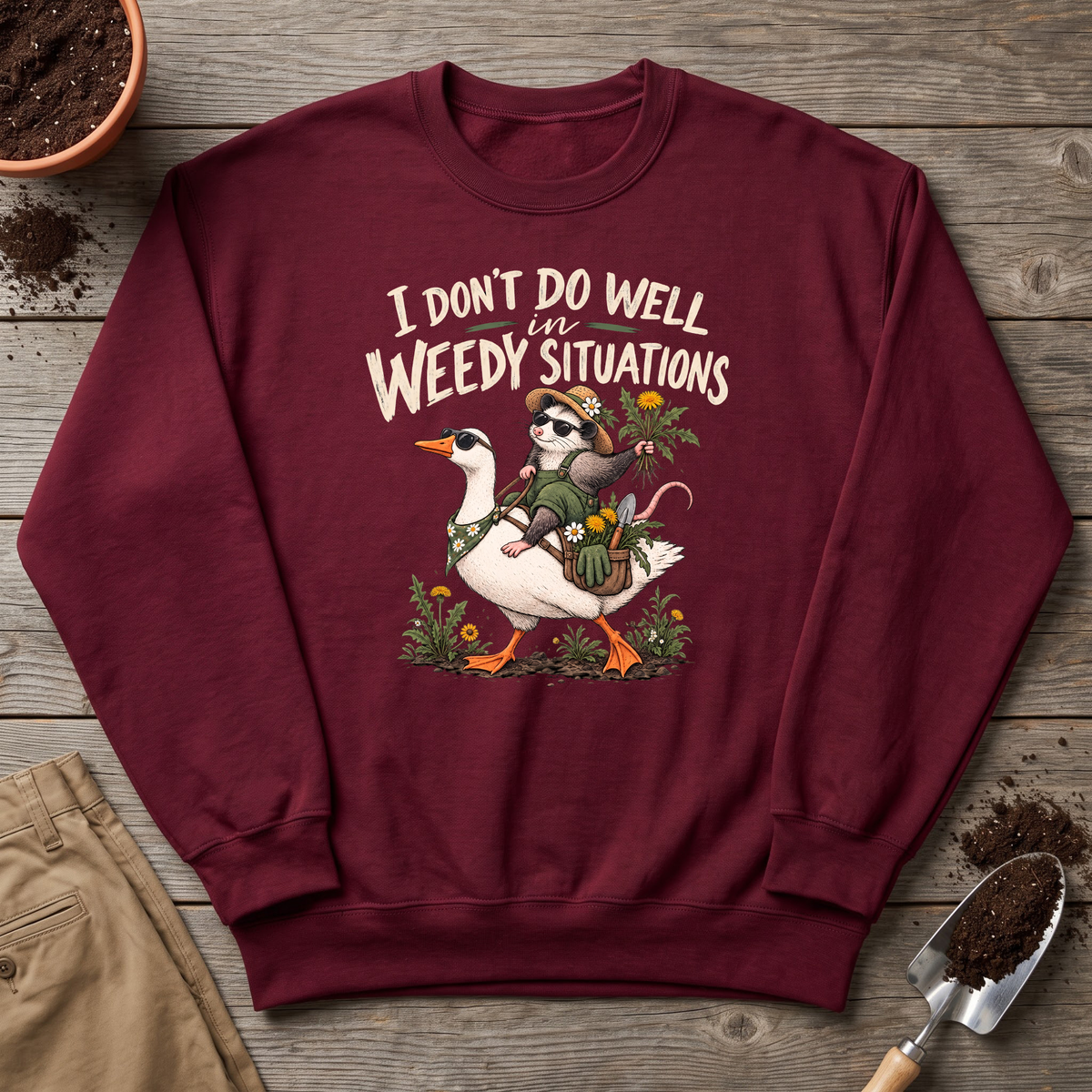 Weedy Situations Garden Sweatshirt
