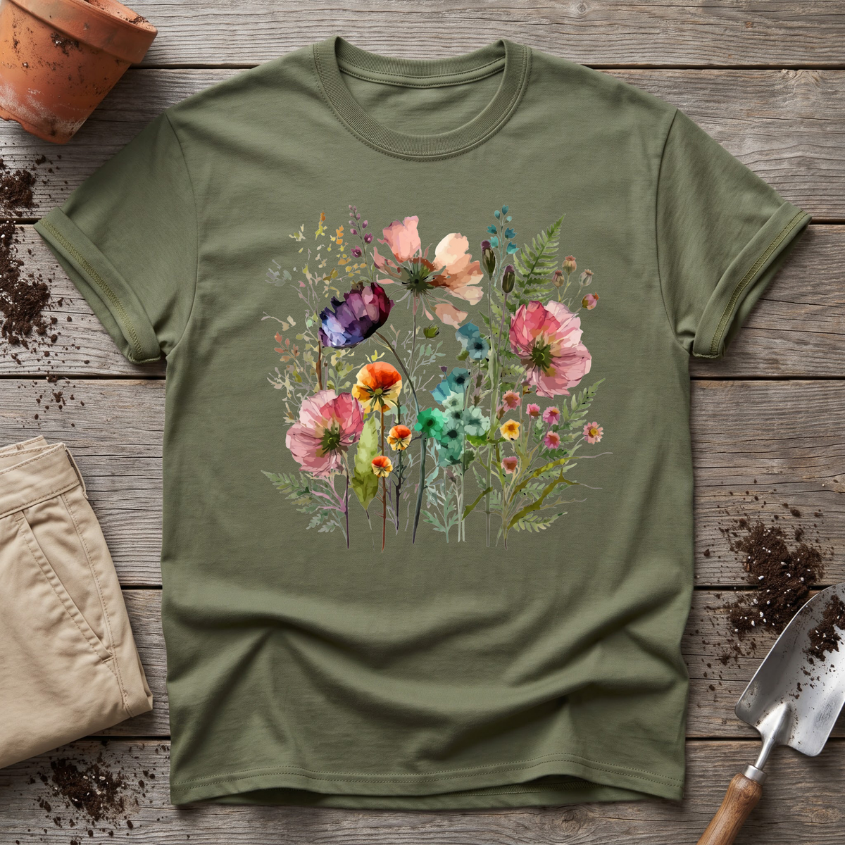 Watercolor Wildflowers T-Shirt