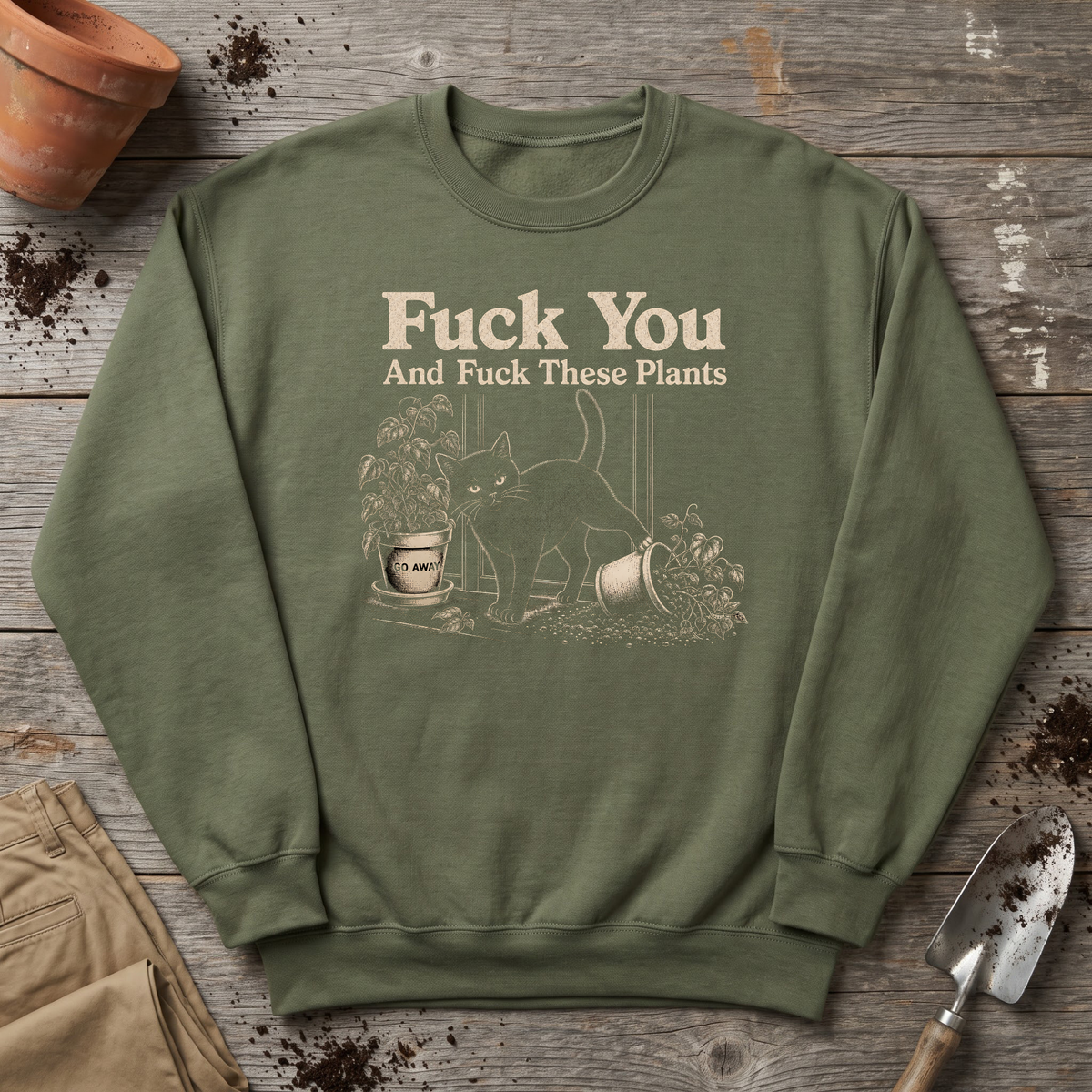 Cat vs Plants Sweatshirt