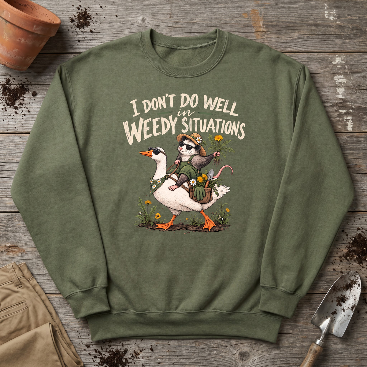 Weedy Situations Garden Sweatshirt