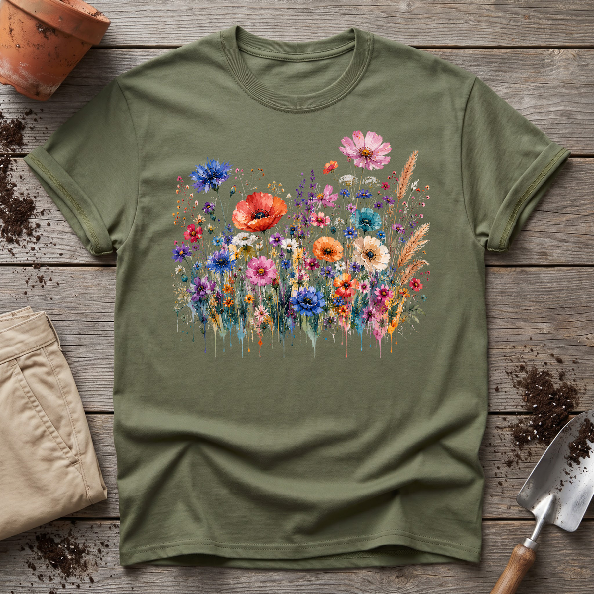 Watercolor Wildflowers T-Shirt
