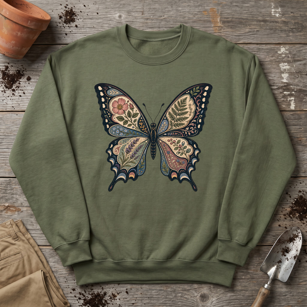 Botanical Butterfly Sweatshirt