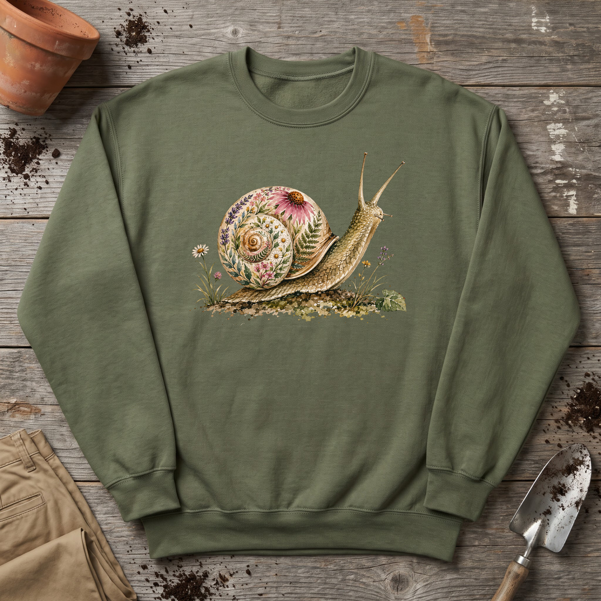 Botanical Garden Snail Sweatshirt