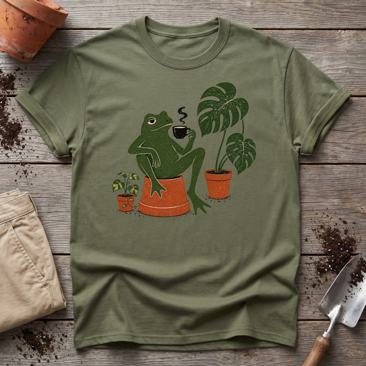 Plant Frog Coffee T-Shirt