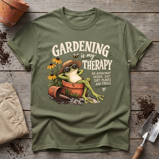 Gardening Therapy Frog T-Shirt