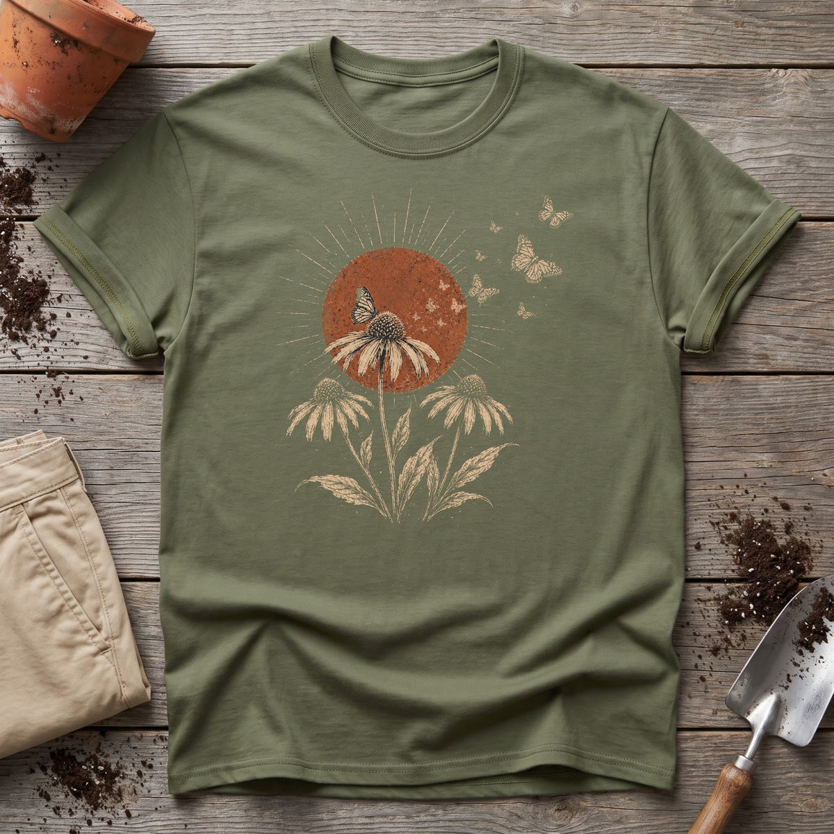 Coneflower Butterflies T-Shirt