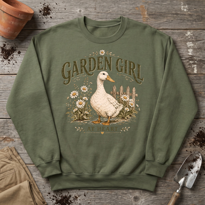 Garden Girl Duck Sweatshirt