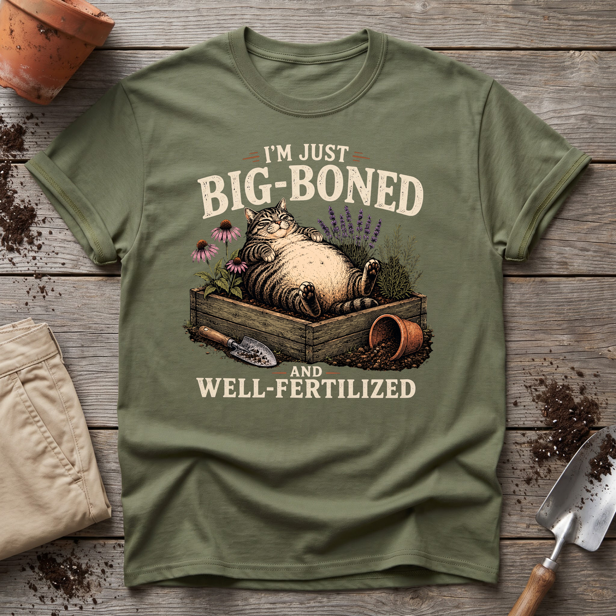 Well-Fertilized Garden Cat T-Shirt