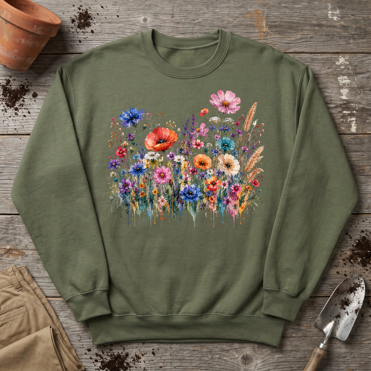 Watercolor Wildflowers Sweatshirt