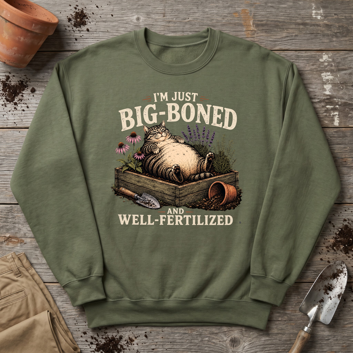 Well-Fertilized Garden Cat Sweatshirt