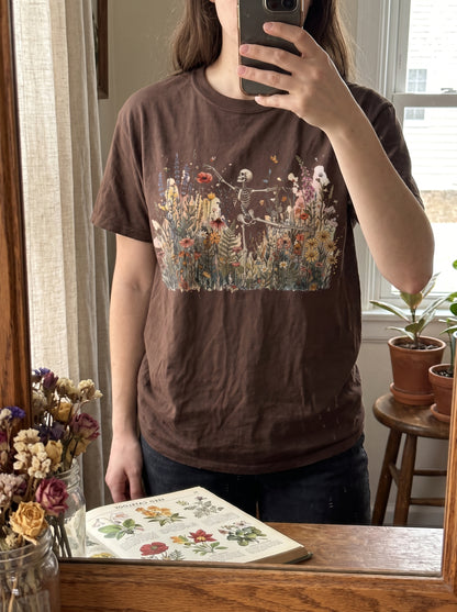 Wildflower Skeleton Garden T-Shirt