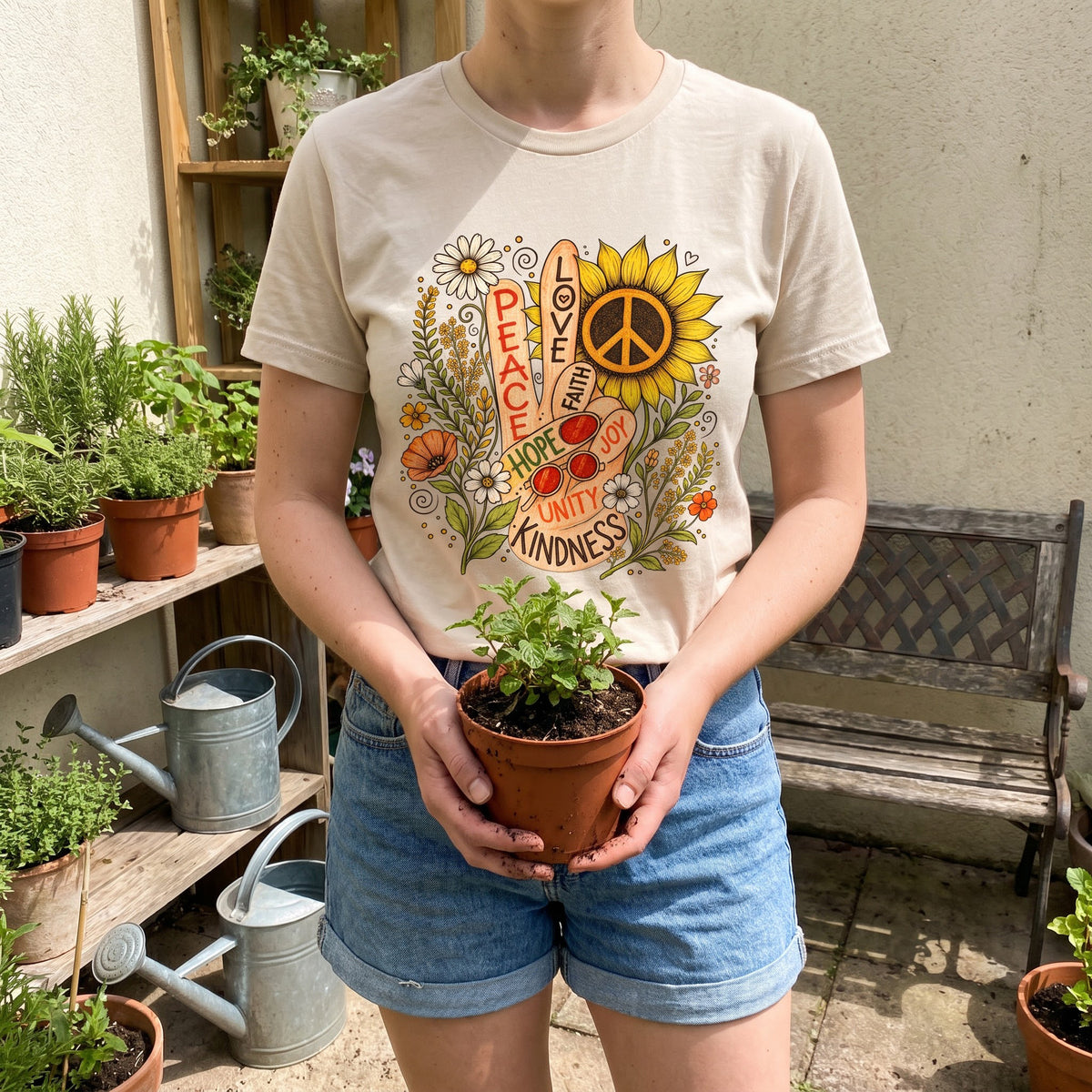 Flower Power Peace T-Shirt