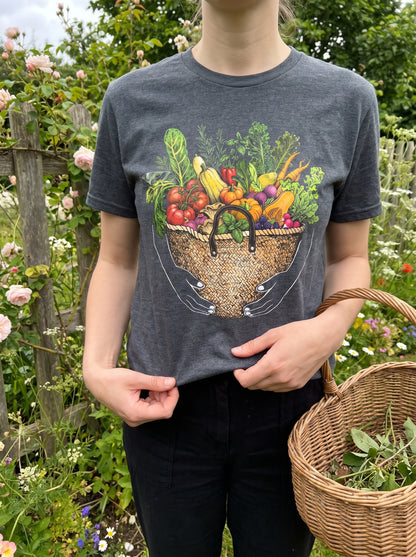 Fresh Garden Harvest Vegetable Basket T-Shirt