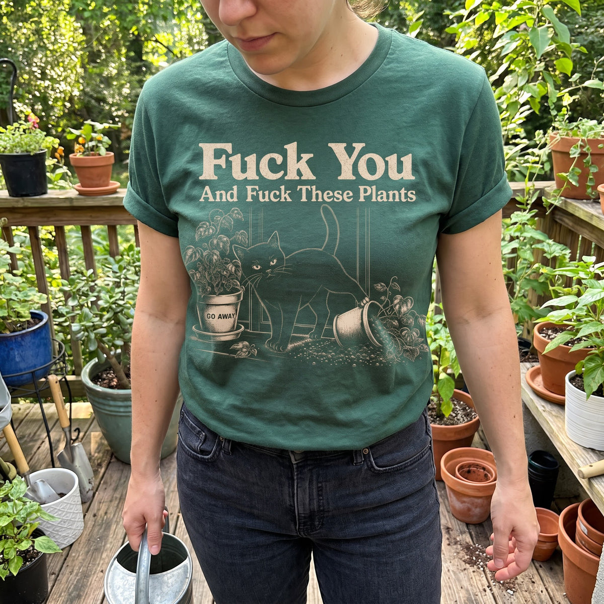Cat vs Plants T-Shirt
