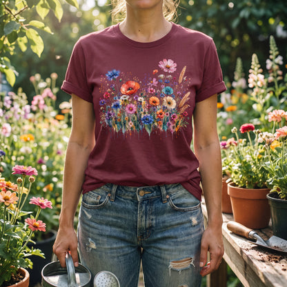 Watercolor Wildflowers T-Shirt