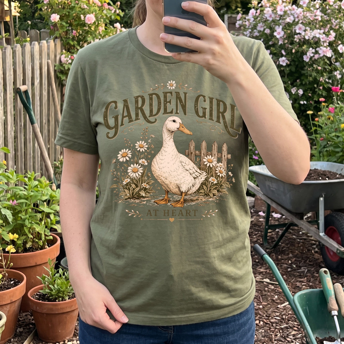 Garden Girl Duck T-Shirt