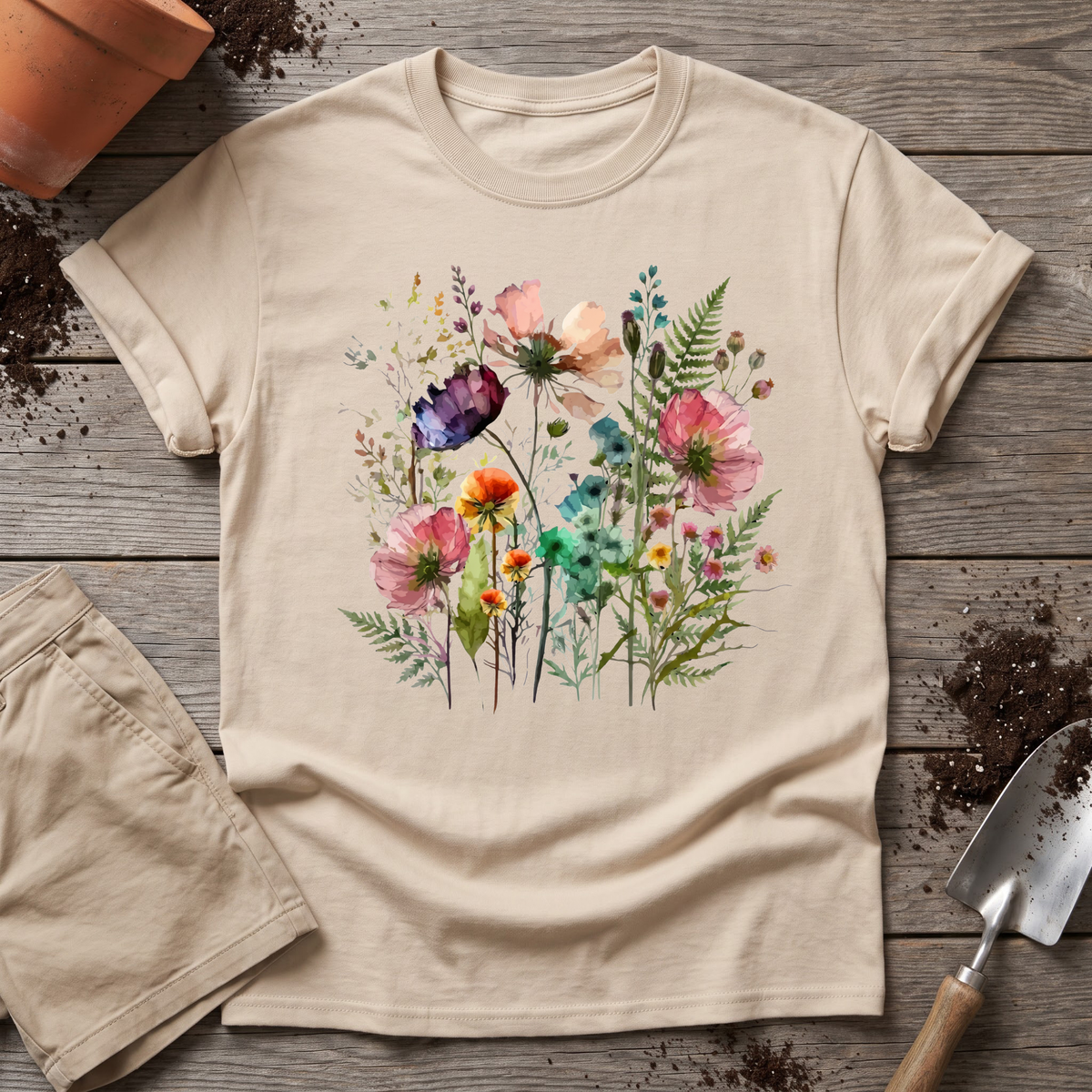 Watercolor Wildflowers T-Shirt