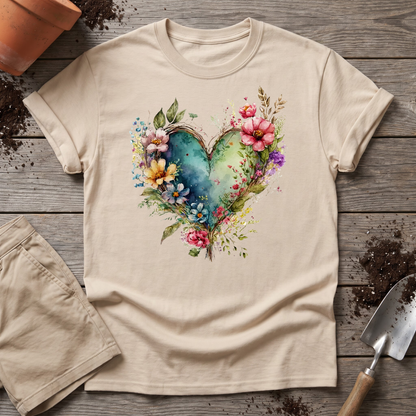 Floral Heart Garden T-Shirt
