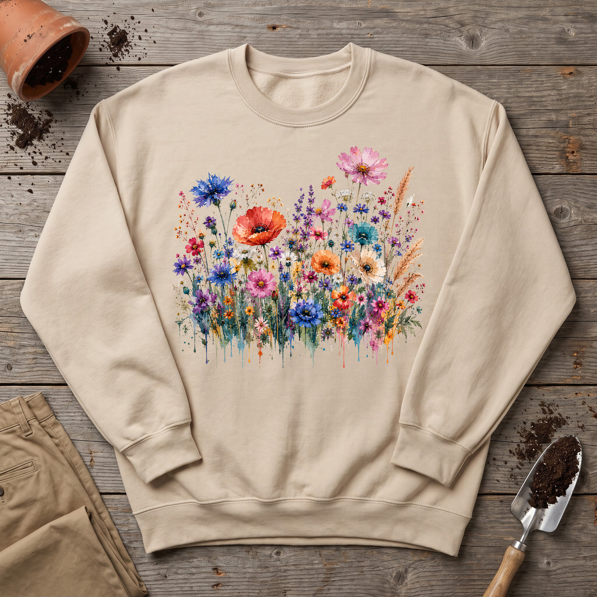 Watercolor Wildflowers Sweatshirt