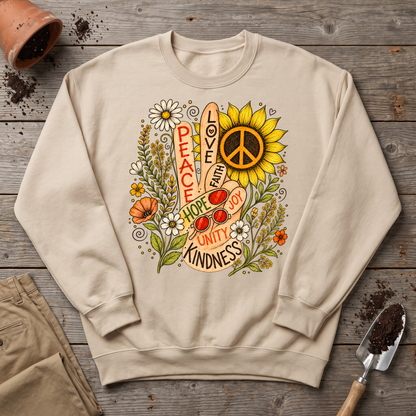 Flower Power Peace Sweatshirt