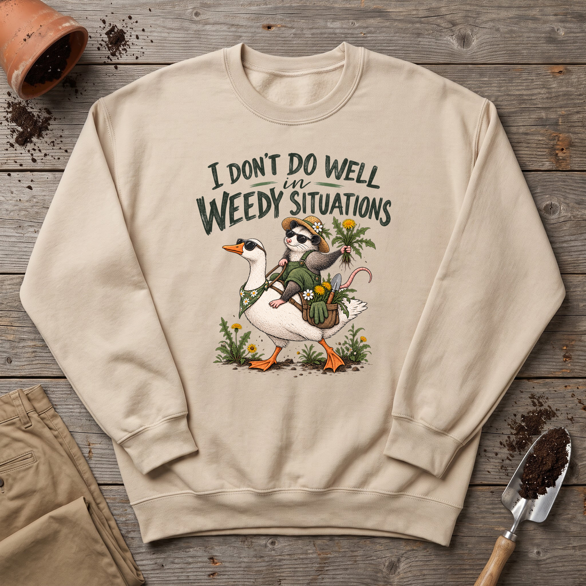 Weedy Situations Garden Sweatshirt