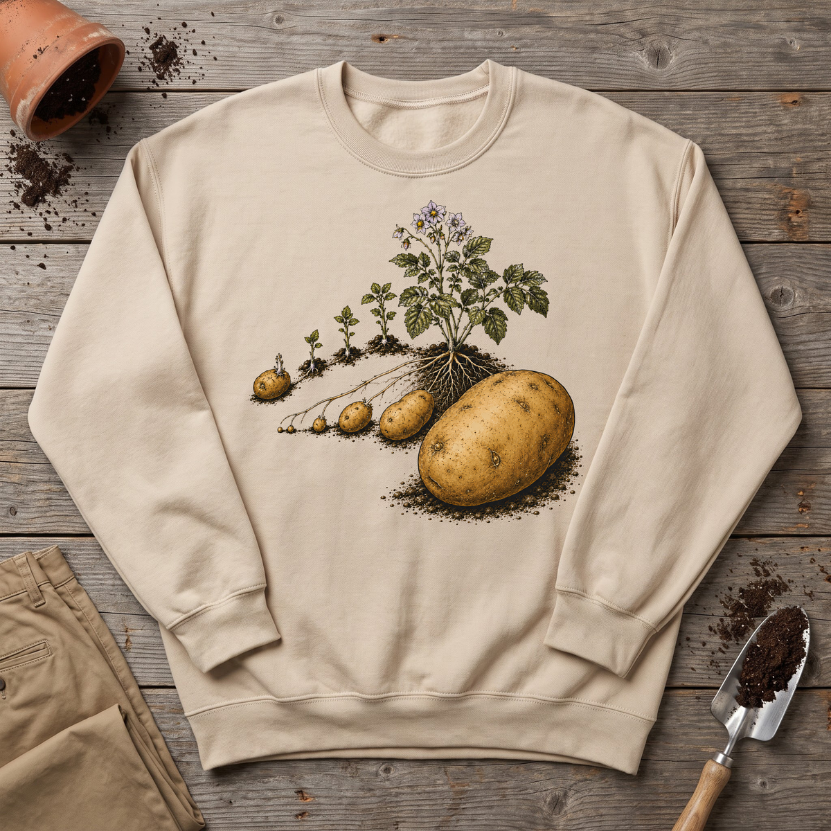 Potato Growing Cycle Sweatshirt