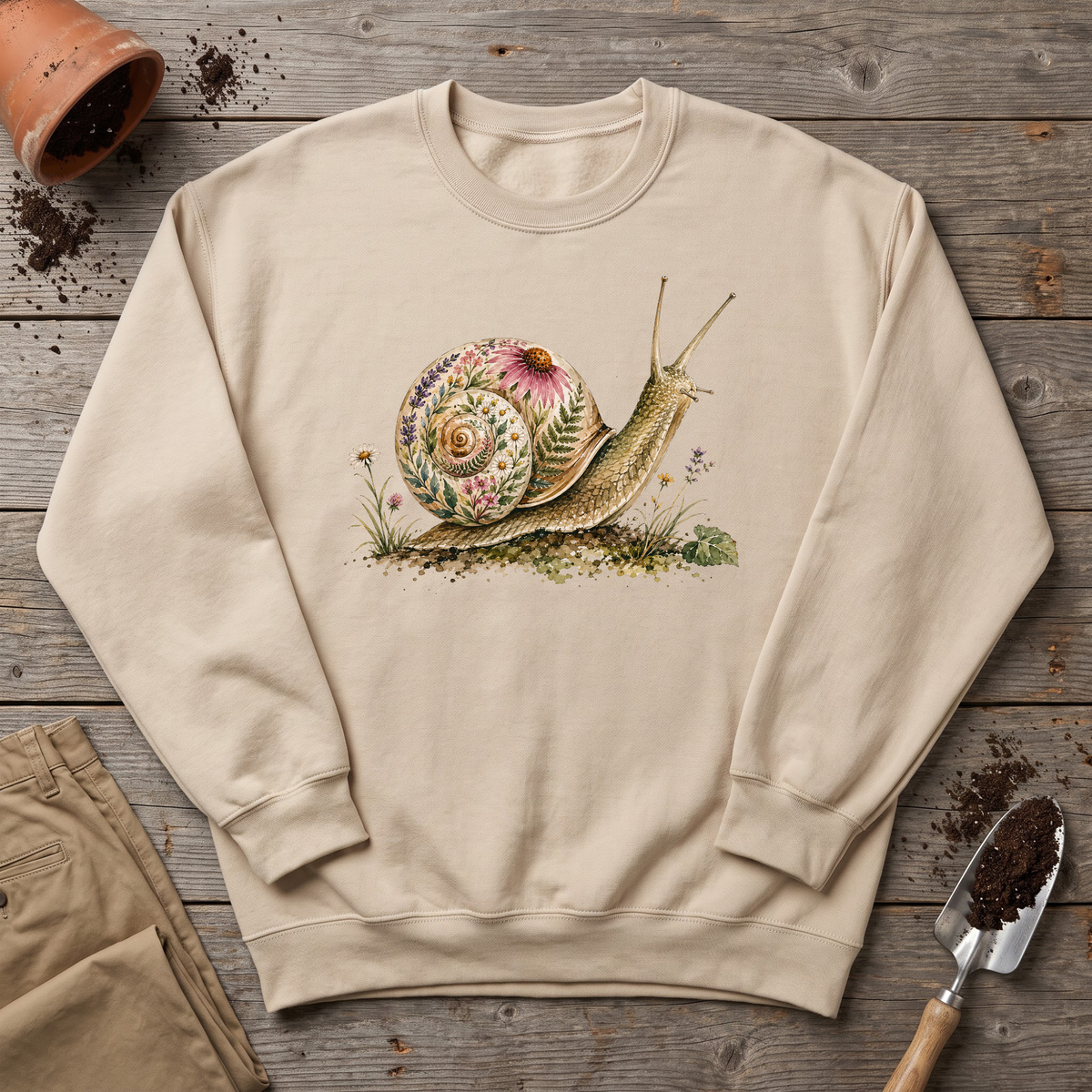 Botanical Garden Snail Sweatshirt