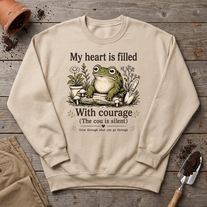 Garden Courage Frog Sweatshirt