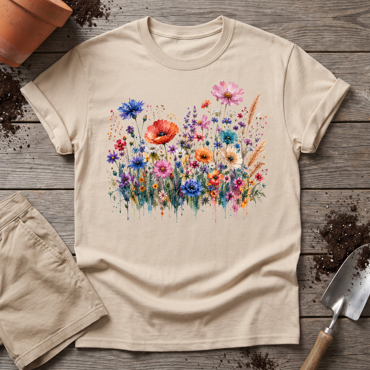 Watercolor Wildflowers T-Shirt