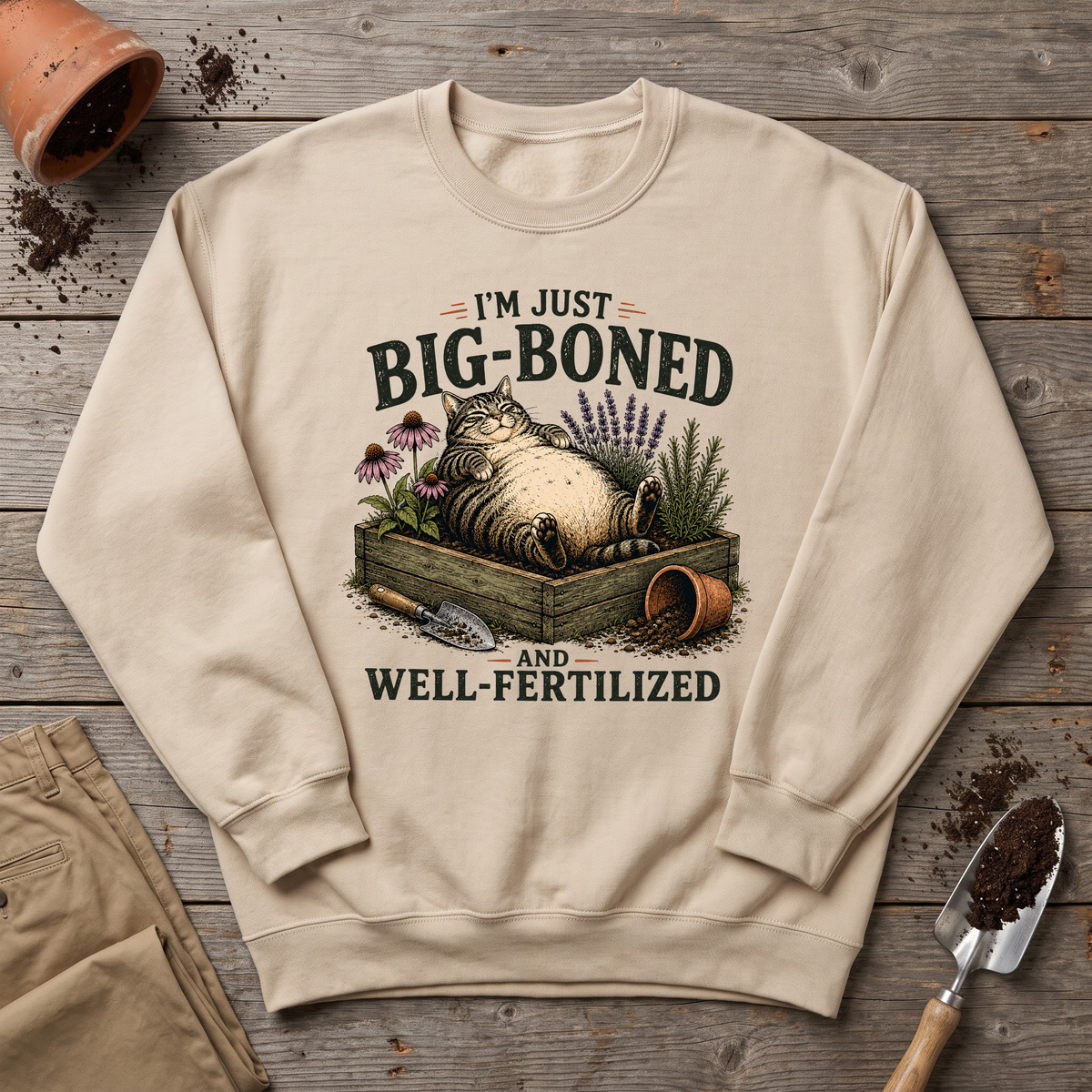 Well-Fertilized Garden Cat Sweatshirt
