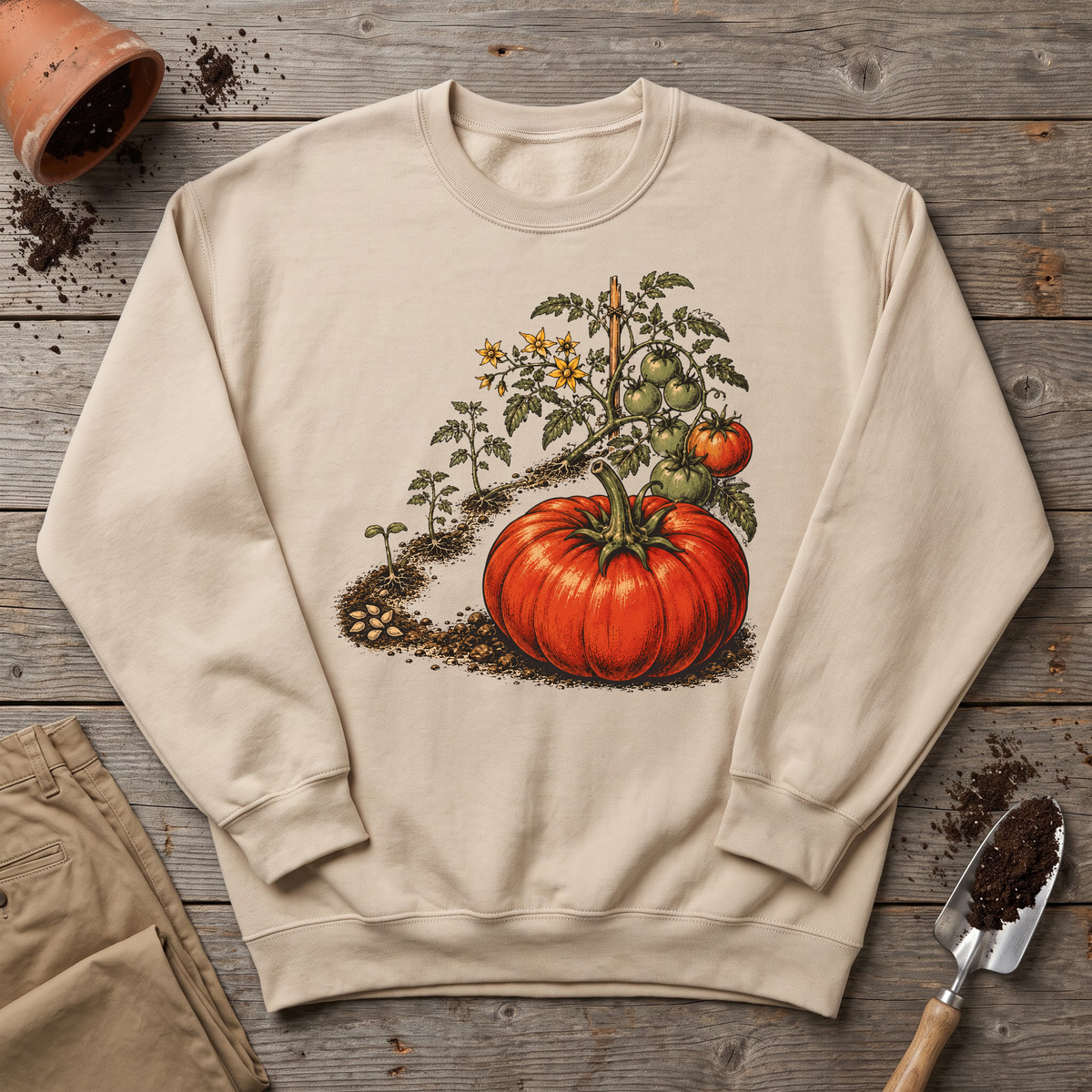 Tomato Growing Cycle Sweatshirt