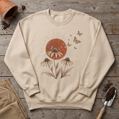 Coneflower Butterflies Sweatshirt