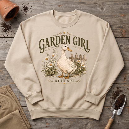 Garden Girl Duck Sweatshirt
