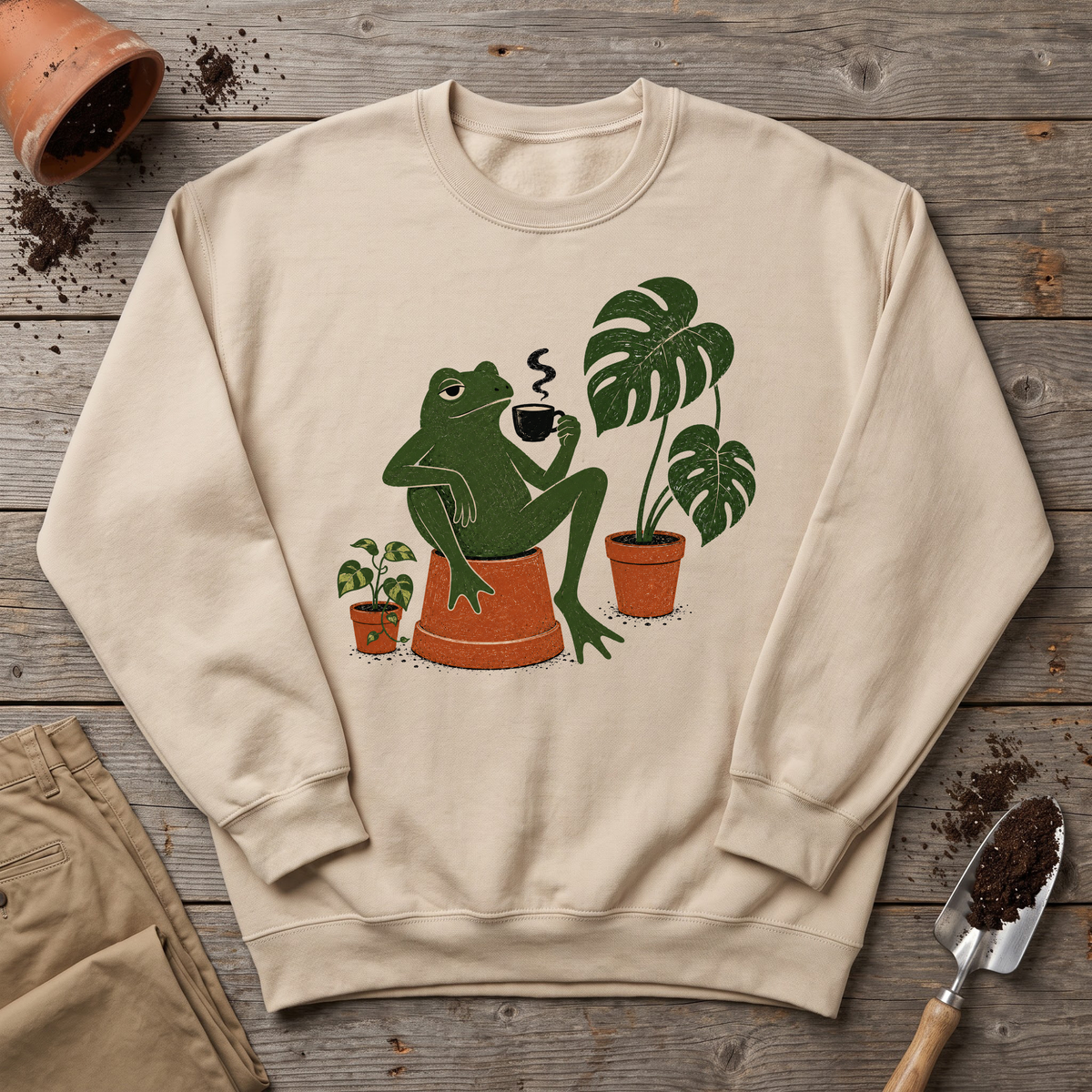 Plant Frog Coffee Sweatshirt