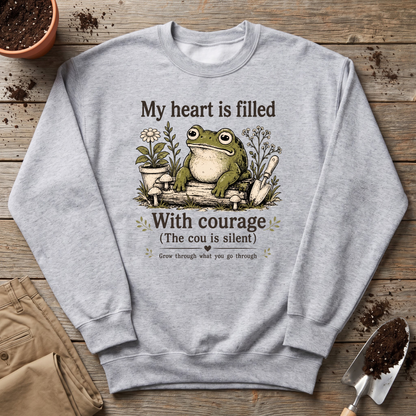 Garden Courage Frog Sweatshirt