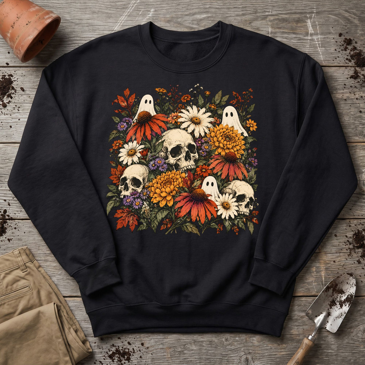 Ghostly Garden Blooms Sweatshirt