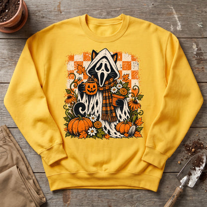 Spooky Garden Cat Sweatshirt