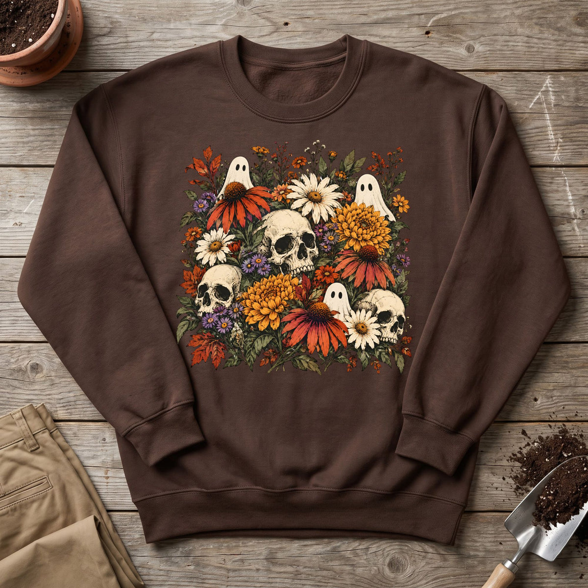 Ghostly Garden Blooms Sweatshirt