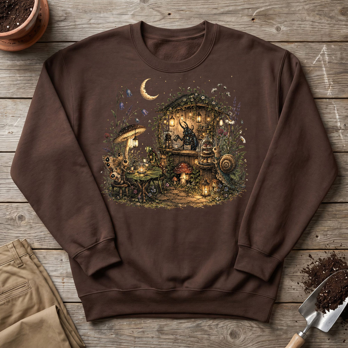 Moonlit Garden Café Sweatshirt