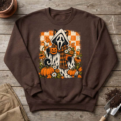 Spooky Garden Cat Sweatshirt