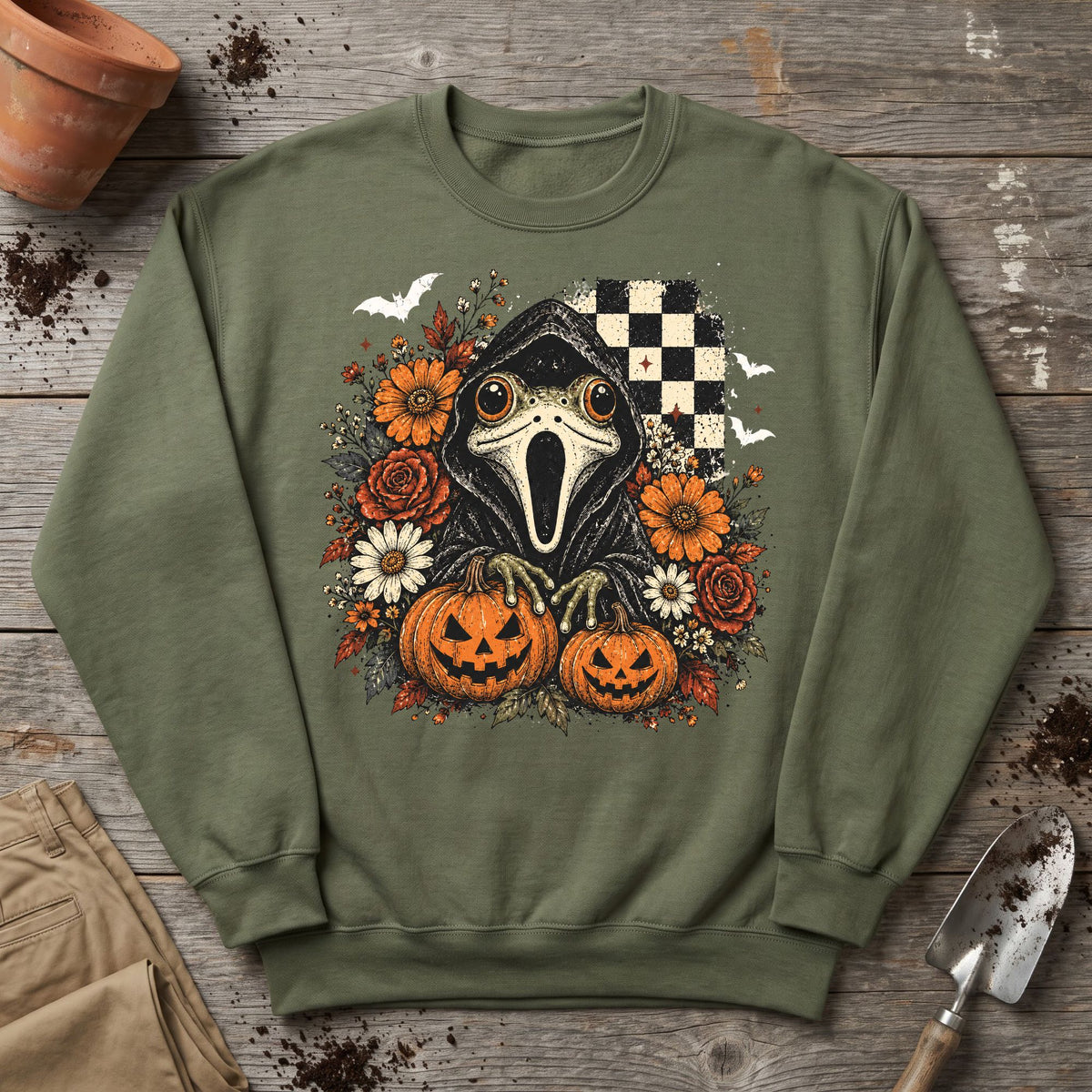 Spooky Frog Patch Sweatshirt
