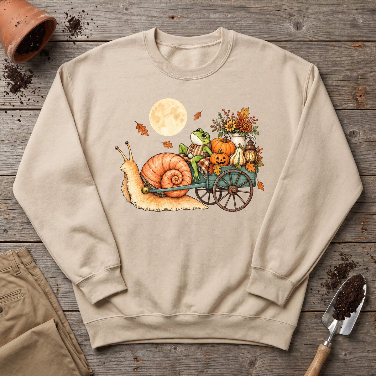 Moonlit Pumpkin Wagon Sweatshirt