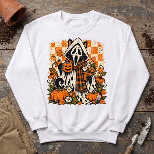 Spooky Garden Cat Sweatshirt
