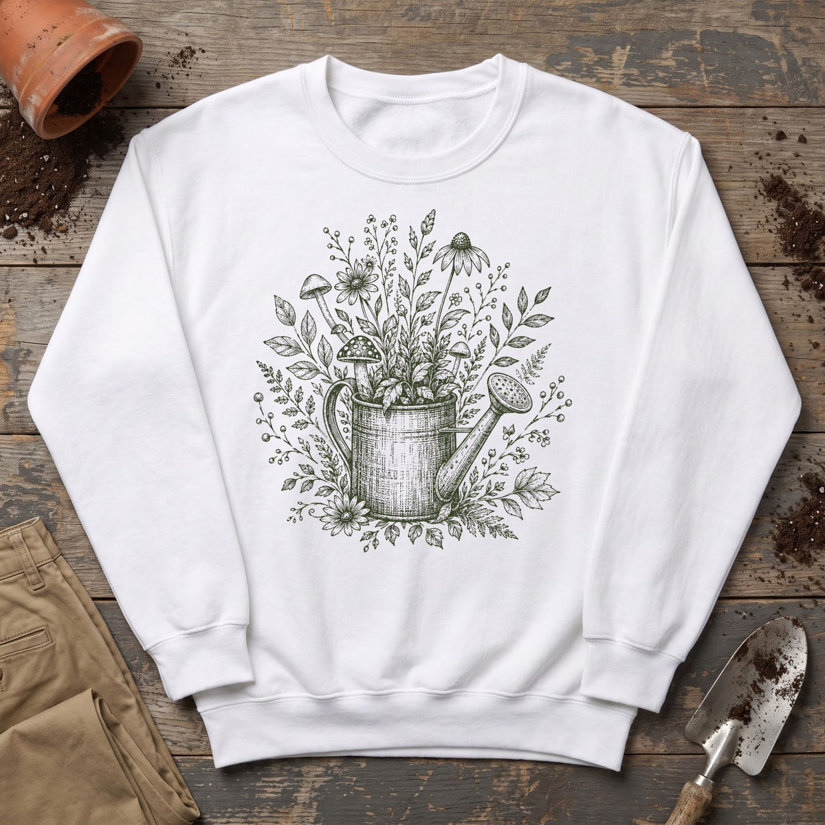 Botanical Watering Can Sweatshirt